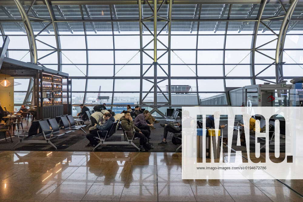 Passengers Inside The Terminal And Gates Area Of Brussels Zaventem Airport General view of the