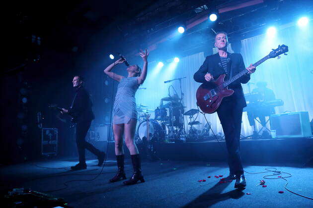 Joff Oddie, Ellie Rowsell, Joel Amey and Theo Ellis, f l , of the band ...