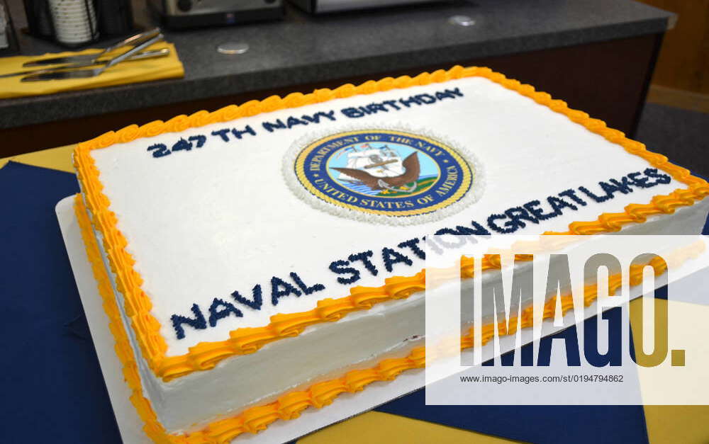 GREAT LAKES (Oct. 13, 2022) The Navy birthday cake at Galley 525 ...