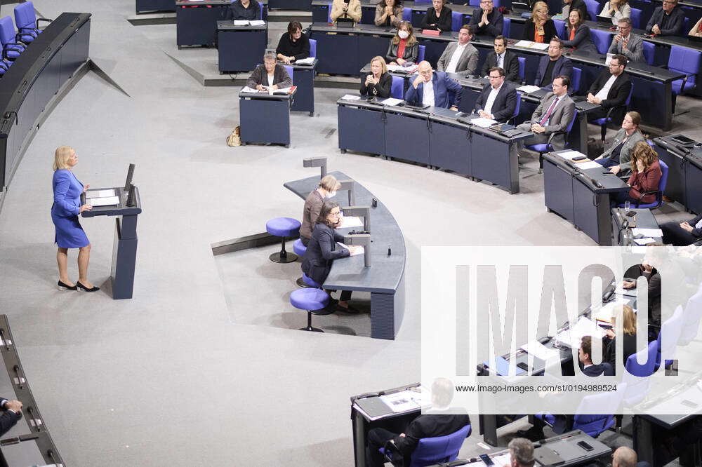 Berlin, Plenary Session In The Bundestag Nancy Faeser Federal Minister ...