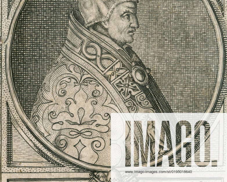 Portrait of Pope Sabinianus, engraving from the Summorum Romanorum