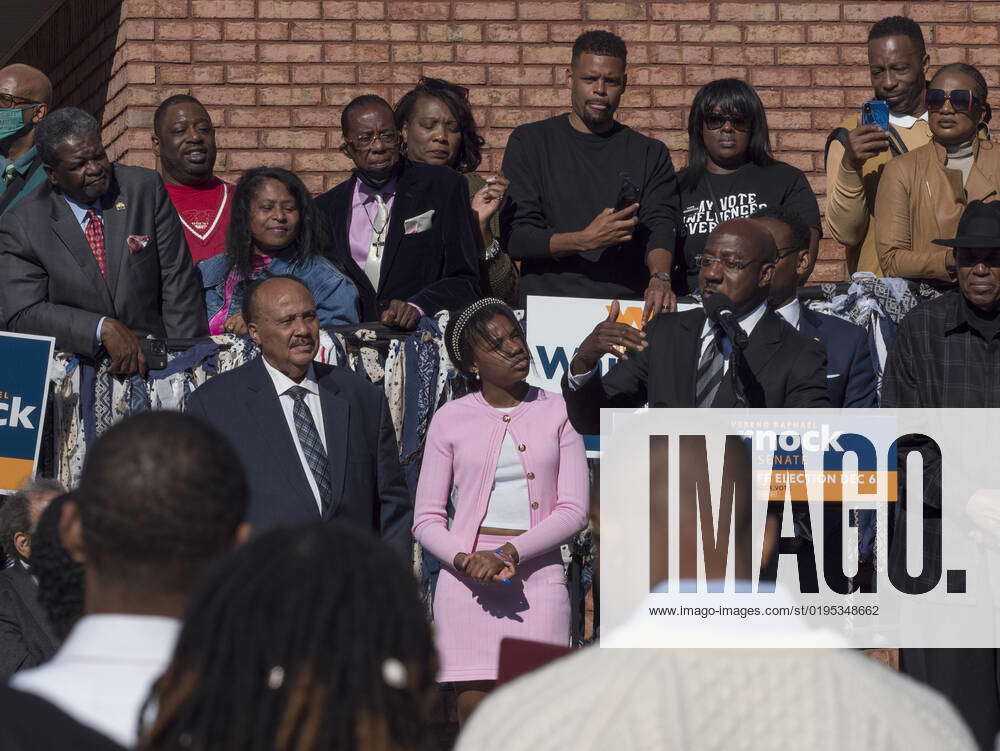 November 27, 2022, Atlanta, Georgia, USA: Reverend Raphael Warnock ...