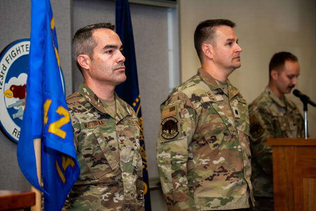 Operations Support Group Leadership from the 142nd Operations Group and the Operations Support ...
