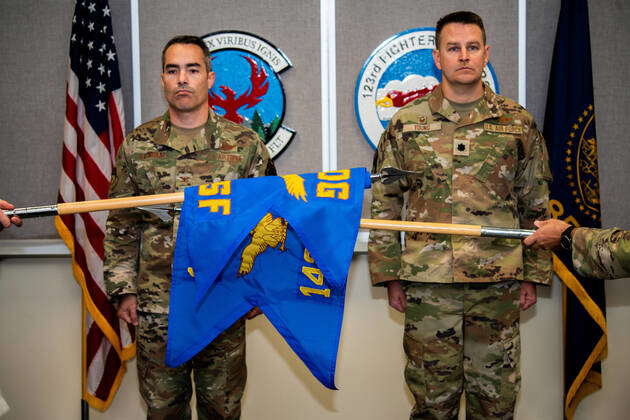 Operations Support Group Leadership from the 142nd Operations Group and the Operations Support ...