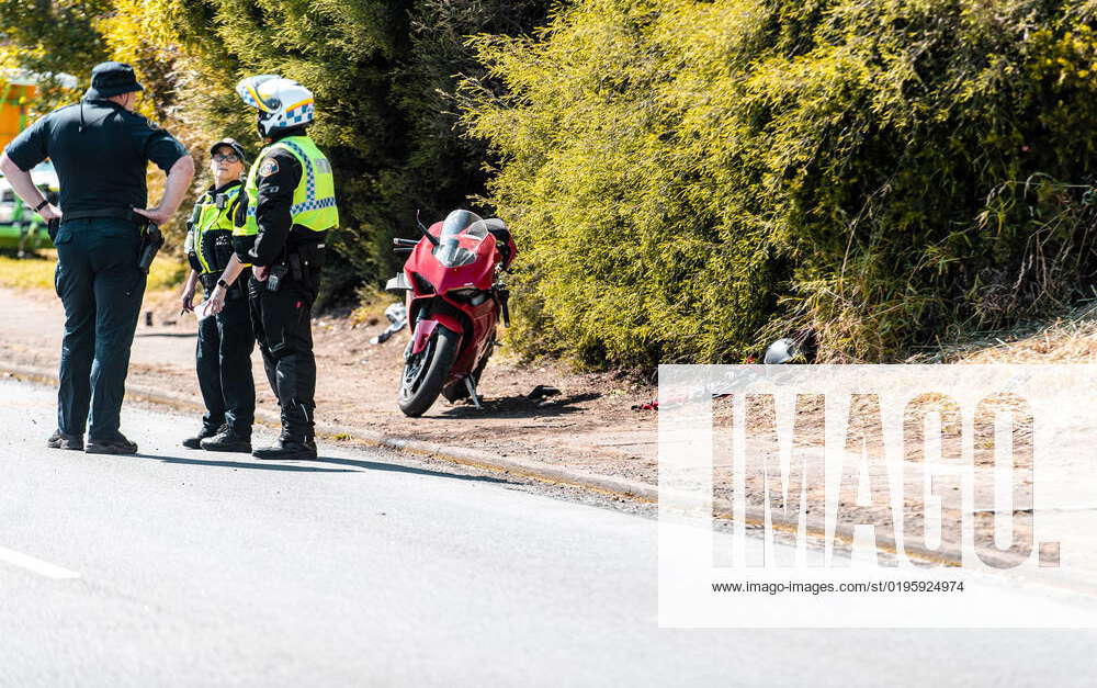 HOBART CHARITY TOY RUN MOTORCYCLE CRASH, Police at the scene of a