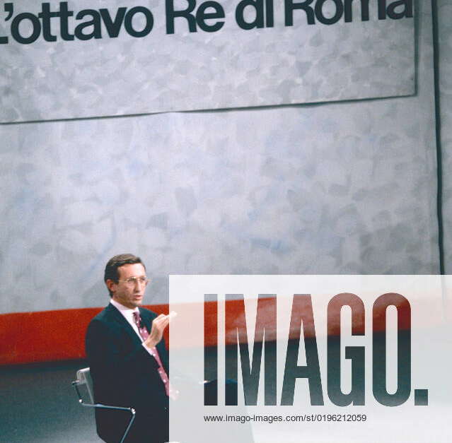 Italian politician Gianfranco Fini at the TV program Milano, Italia