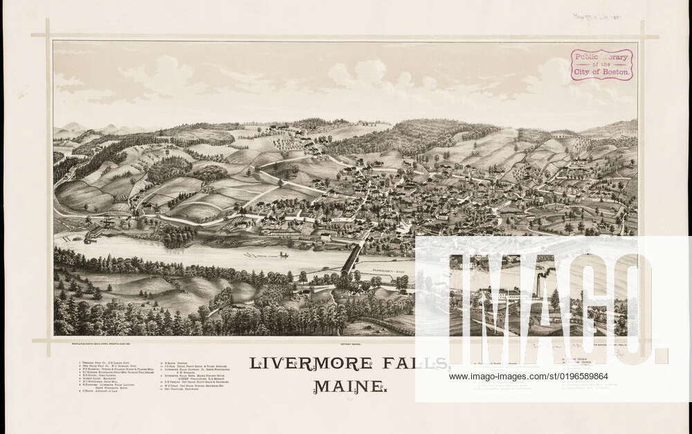 Livermore Falls, Maine , Livermore Falls Me., Aerial views Norman B