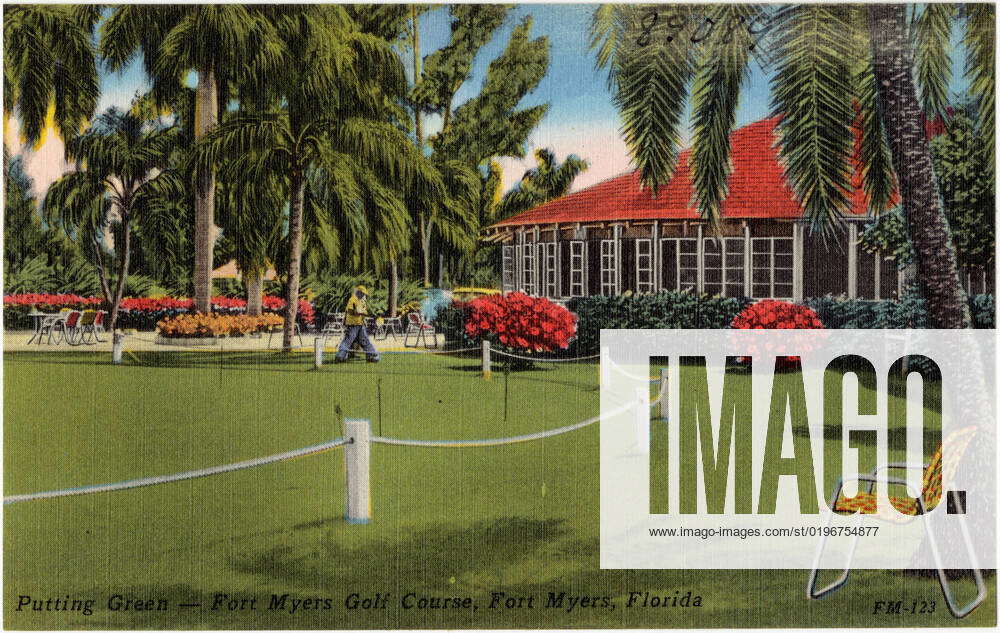 Putting green- Fort Myers Golf Course, Fort Myers, Florida , Sports ...