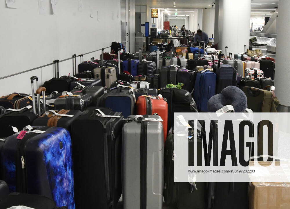 Large amounts lost luggage pile up in the Southwest luggage terminal Tuesday, Los Angeles,CA USA