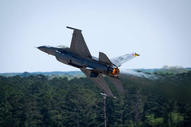 U.S. Air Force Capt. Aimee Rebel Fiedler, F-16 Viper Demonstration Team ...