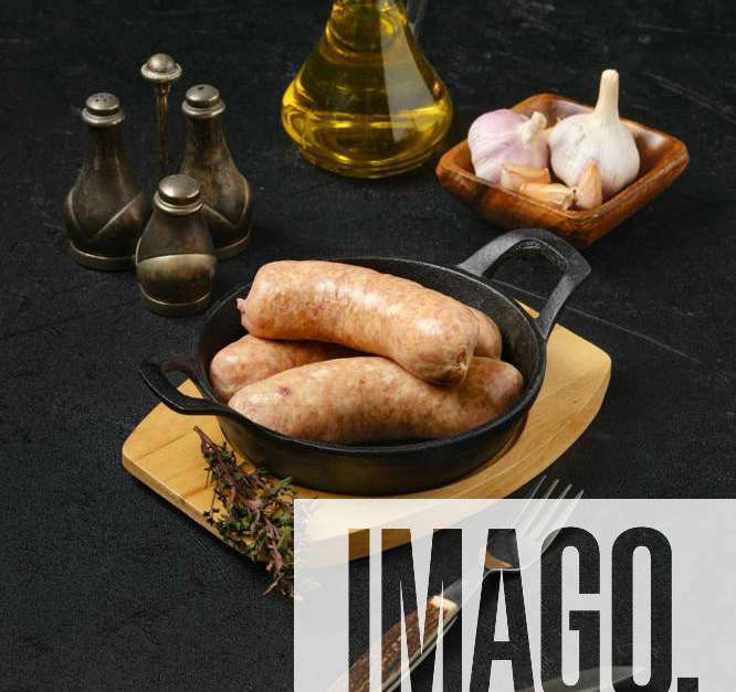 Homemade banger pork sausage, Raw traditional homemade British banger