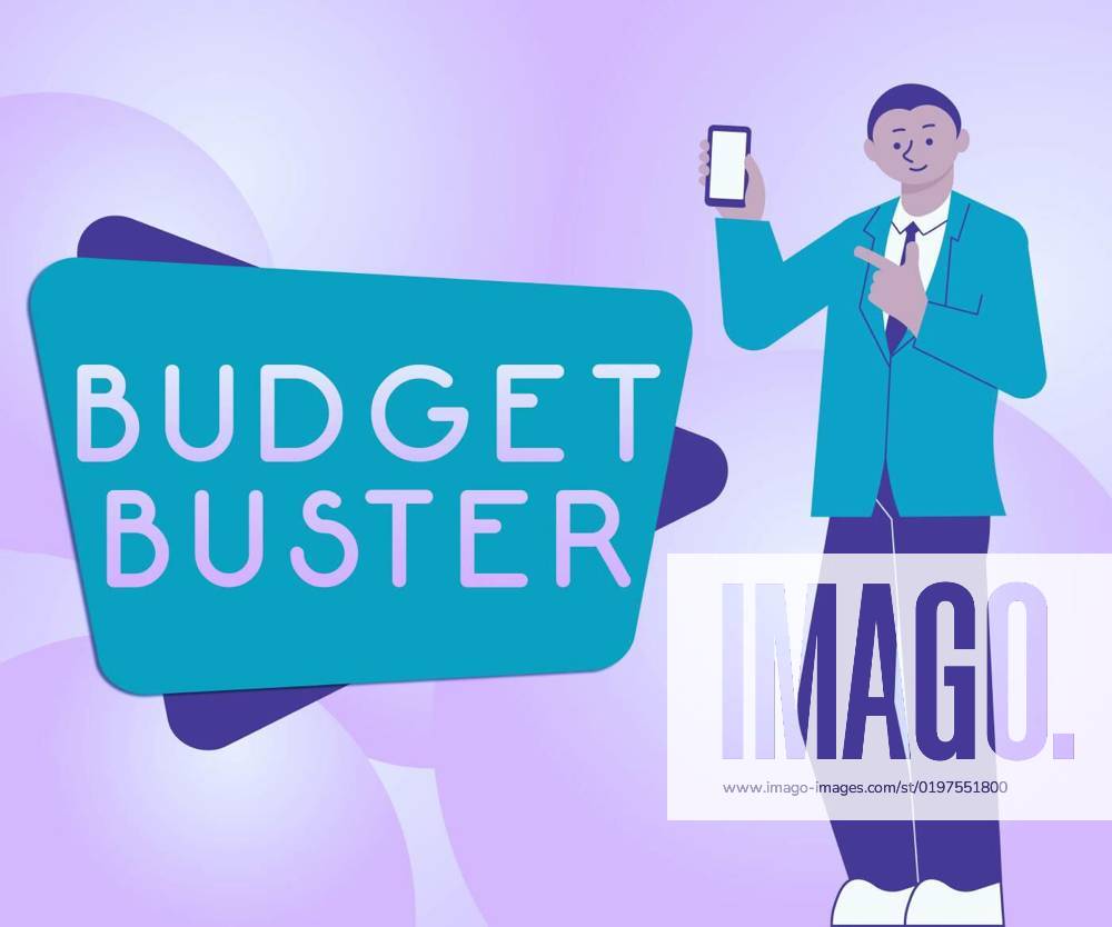 text-sign-showing-budget-buster-word-written-on-carefree-spending
