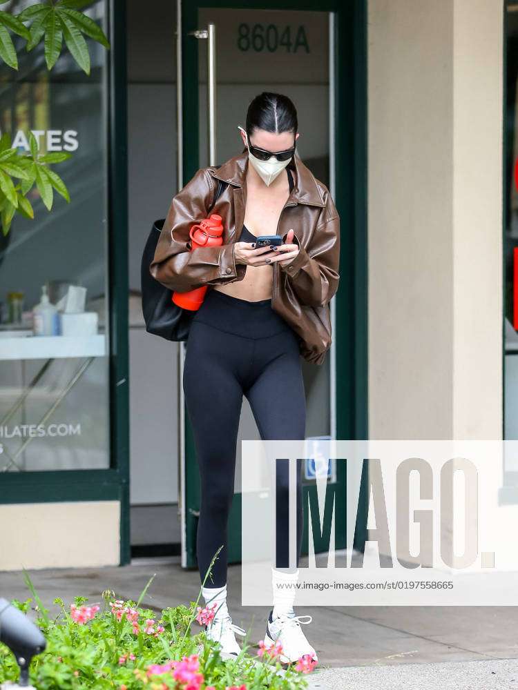 Kendall Jenner And Haley Bieber Leaving Pilates Class Featuring