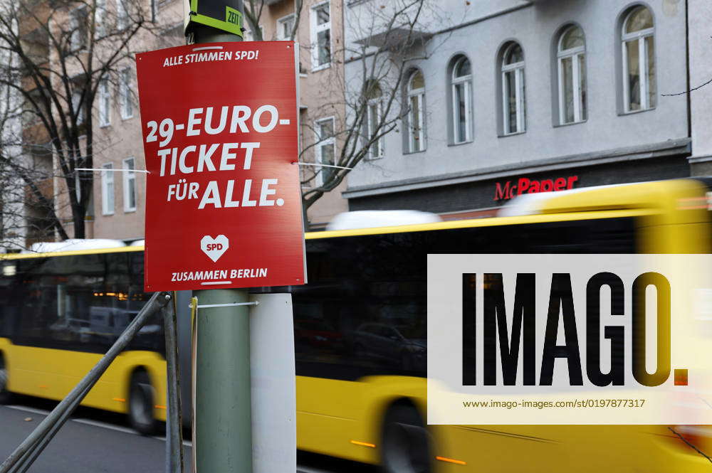 Election poster of the SPD 29 Euro ticket for all to the repeat