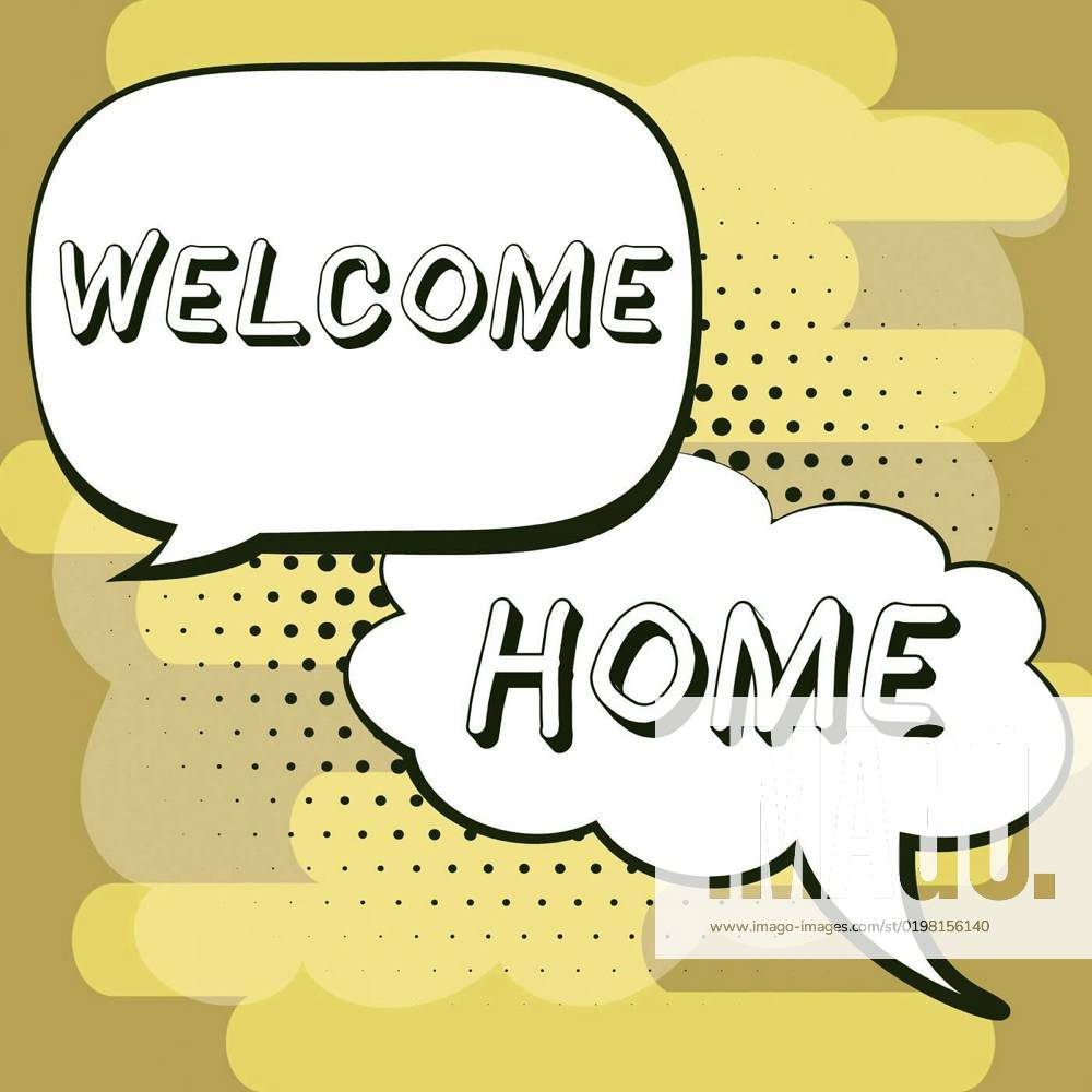 Handwriting text Welcome Home. Word for Expression Greetings New Owners ...