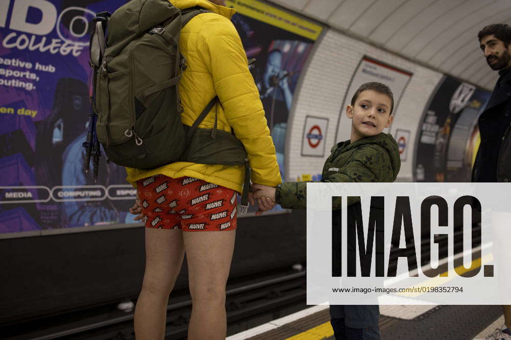 London commuters strip down walk around half suited and booted for No  Trousers Day