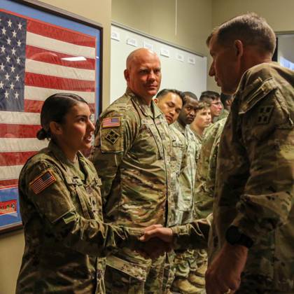 Maj. Gen. David Hodne, commanding general of the 4th Infantry Division ...