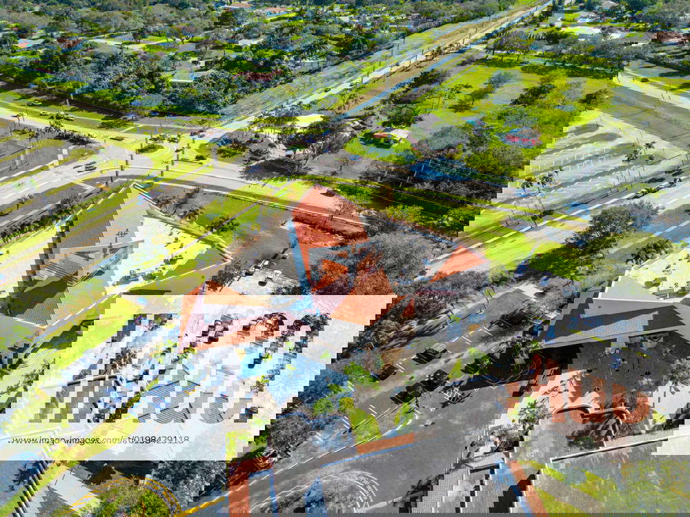 Aerial photo St Bonaventure Catholic Church Davie, FL, USA January 6