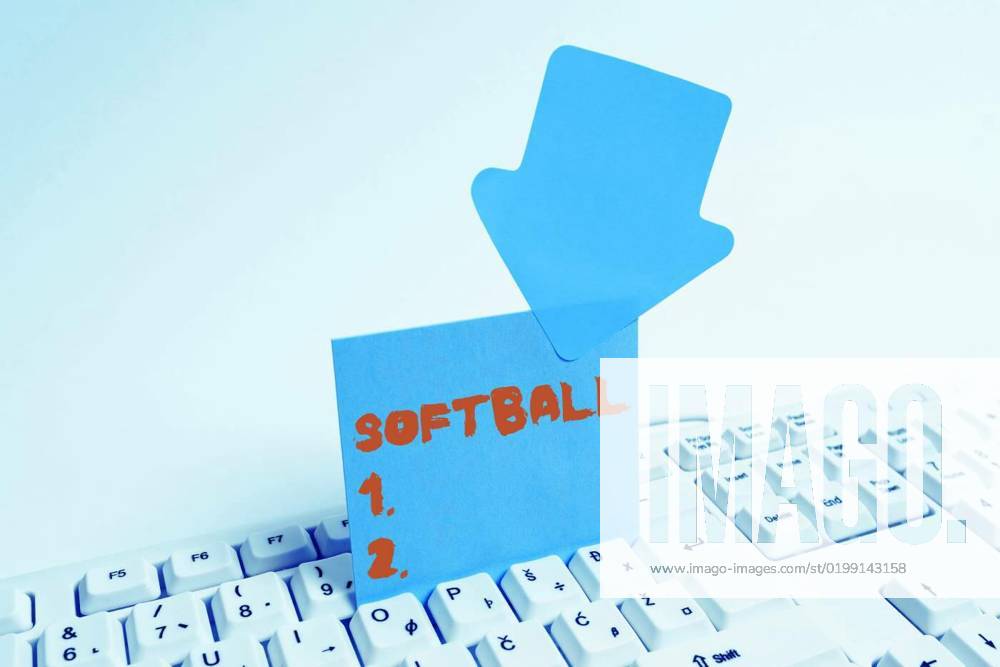 Text showing inspiration Softball. Word Written on a sport similar to