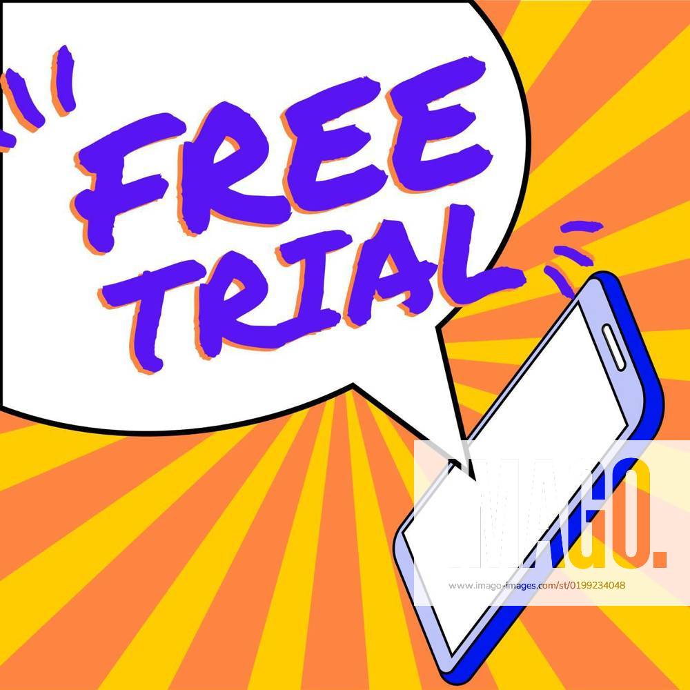 Text sign showing Free Trial. Word for Product or service offered for