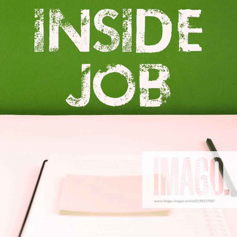 Conceptual display Inside Job. Concept meaning done with the help of