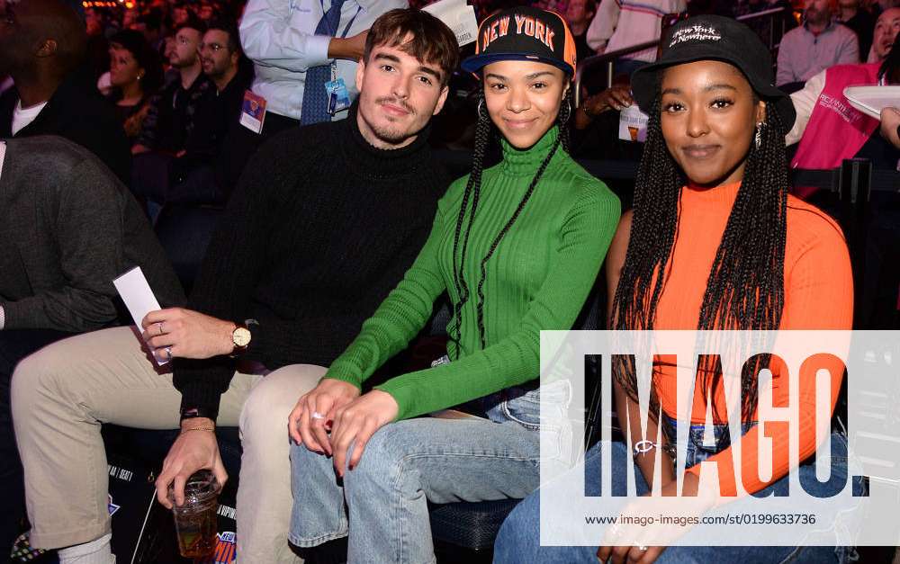 Celebrities At The New York Knicks Game Featuring Corey Mylchreest