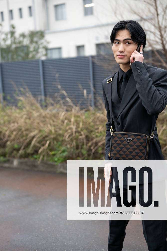 Japanese model Ohira Shuzo guest at Prada show during the Milan Fashion ...