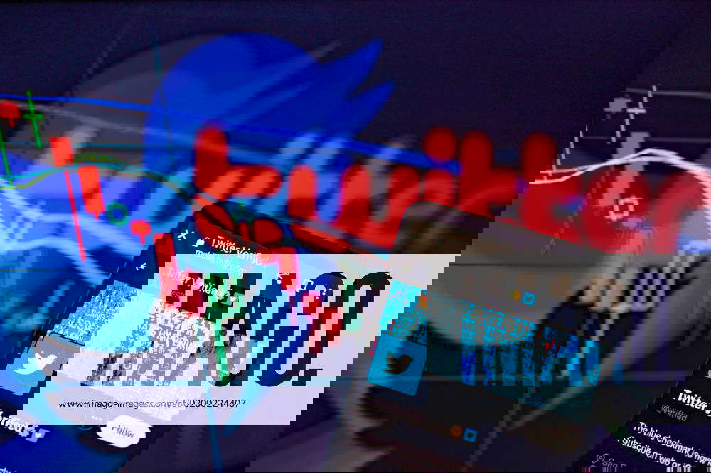 Twitter Stock Illustration Twitter Verified seen on mobile with a stock