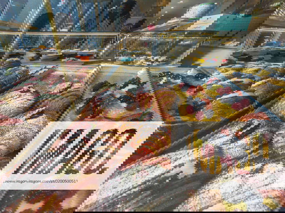 Pastries in New York Pastries in the window of an artisanal french