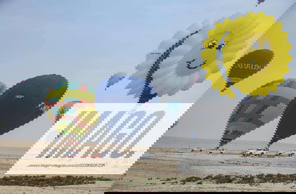 Qatar Balloon Festival 2023 in Sealine Desert Doha,Qatar Hot air balloons rise during the Qatar