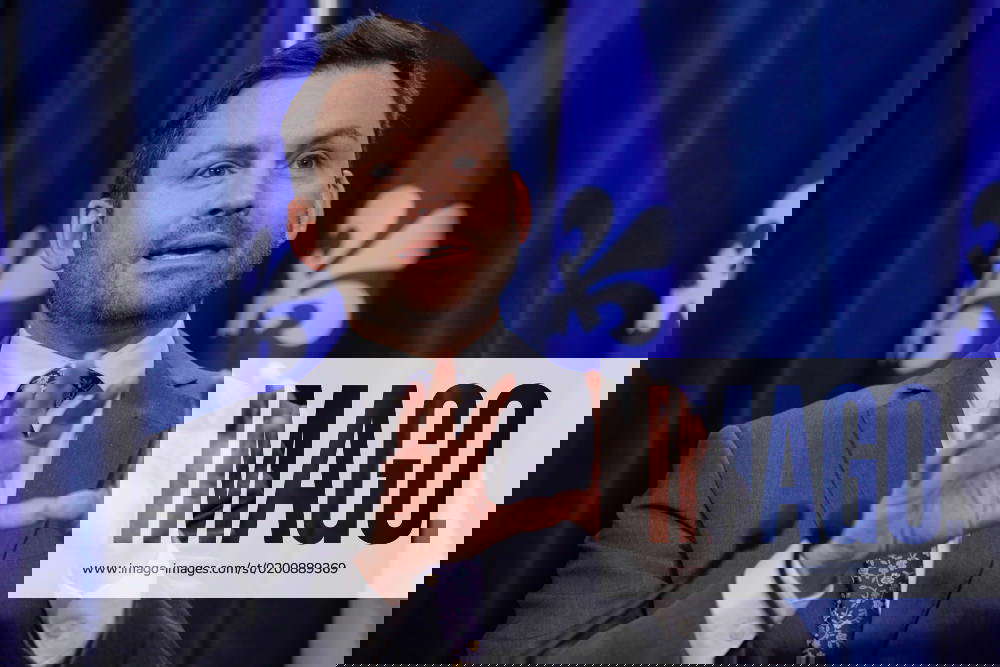 January 26, 2023, Quebec City, PQ, Canada Parti Quebecois Leader Paul StPierre Plamondon gestures