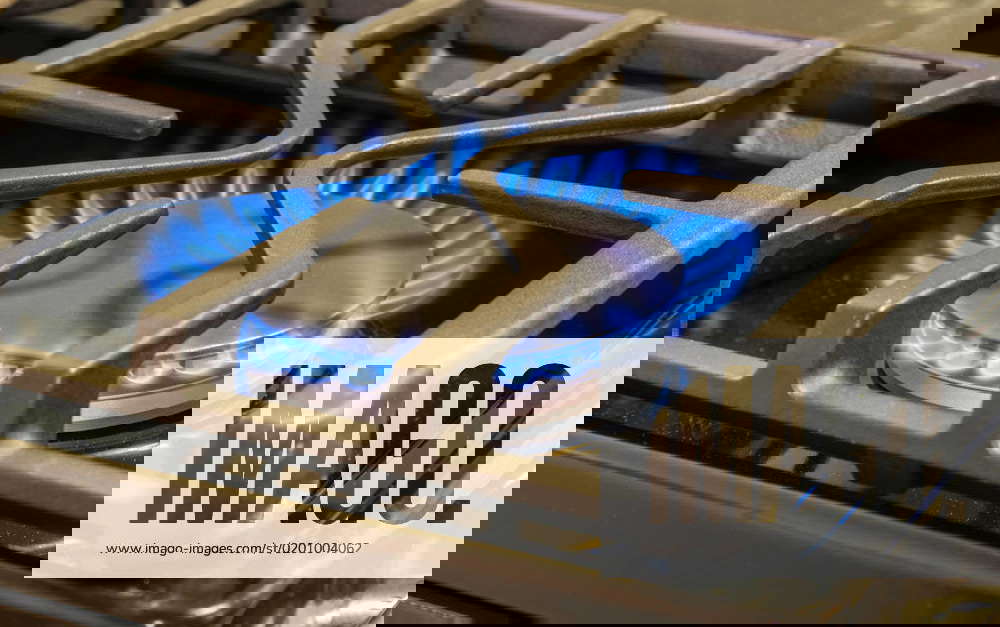 Natural gas phase out Natural gas burner on a kitchen stove in New York