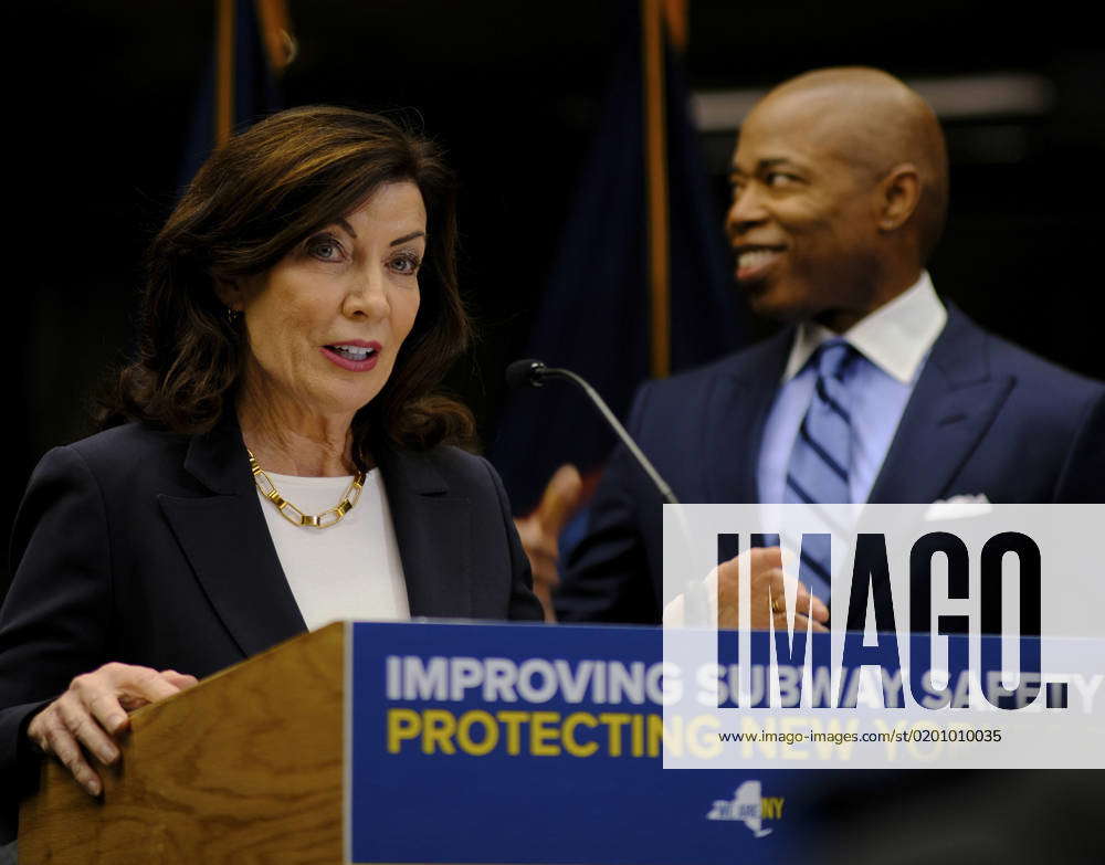 NEW YORK, NY- JANUARY 27: - NY Governor Kathy Hochul And Mayor Eric ...