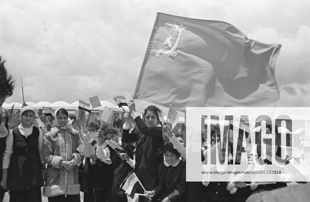 Benghazi, Libyan Arab Republic. May 24, 1975. Pupils and teachers of