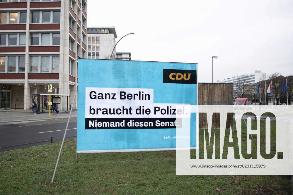 CDU, Wahlplakat DEU, Deutschland, Germany, Berlin, 14.01.2023 Plakat ...