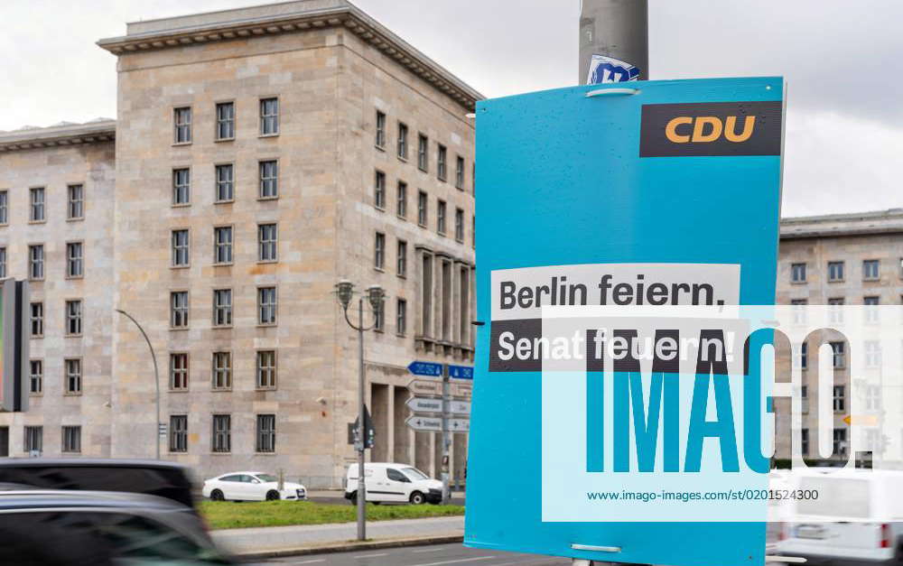 01 02 2023,Berlin,Germany,Election poster of the CDU for the repeat