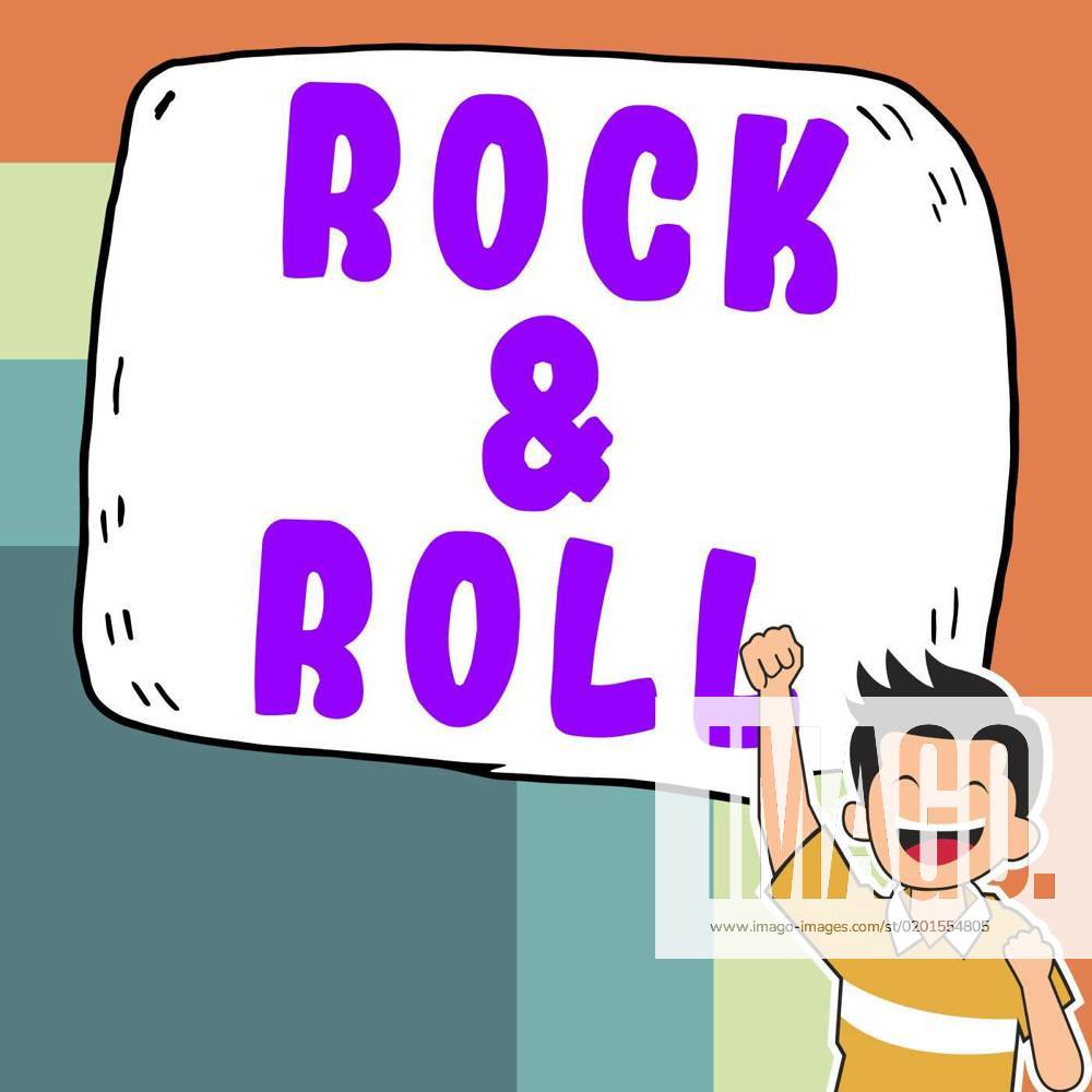 Writing displaying text Rock Roll. Word Written on musical genre type ...