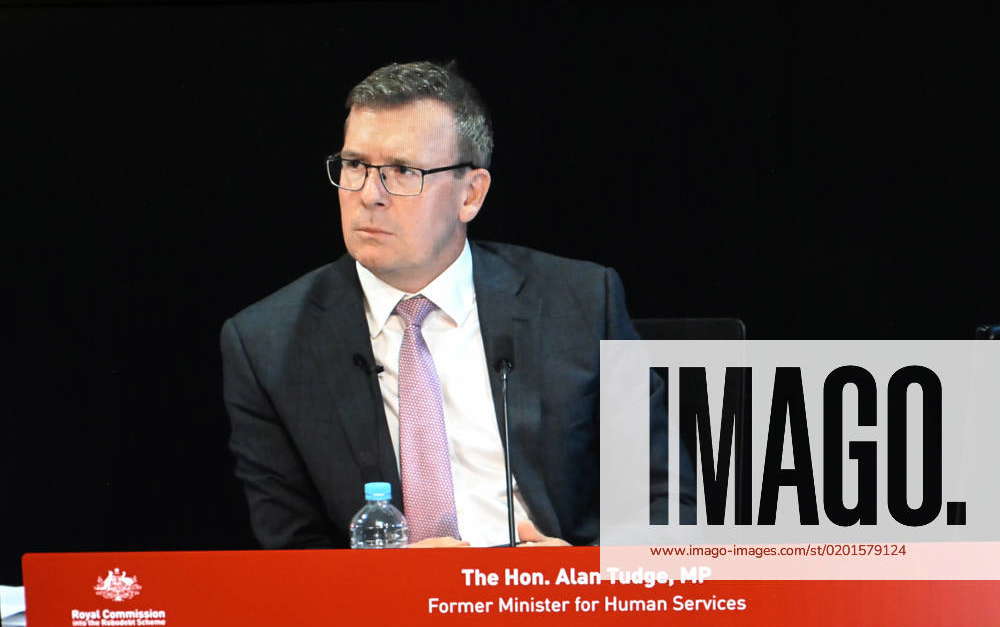 Royal Commission Robodebt Scheme Former Liberal Minister Alan Tudge Is Seen On A Screen In The 