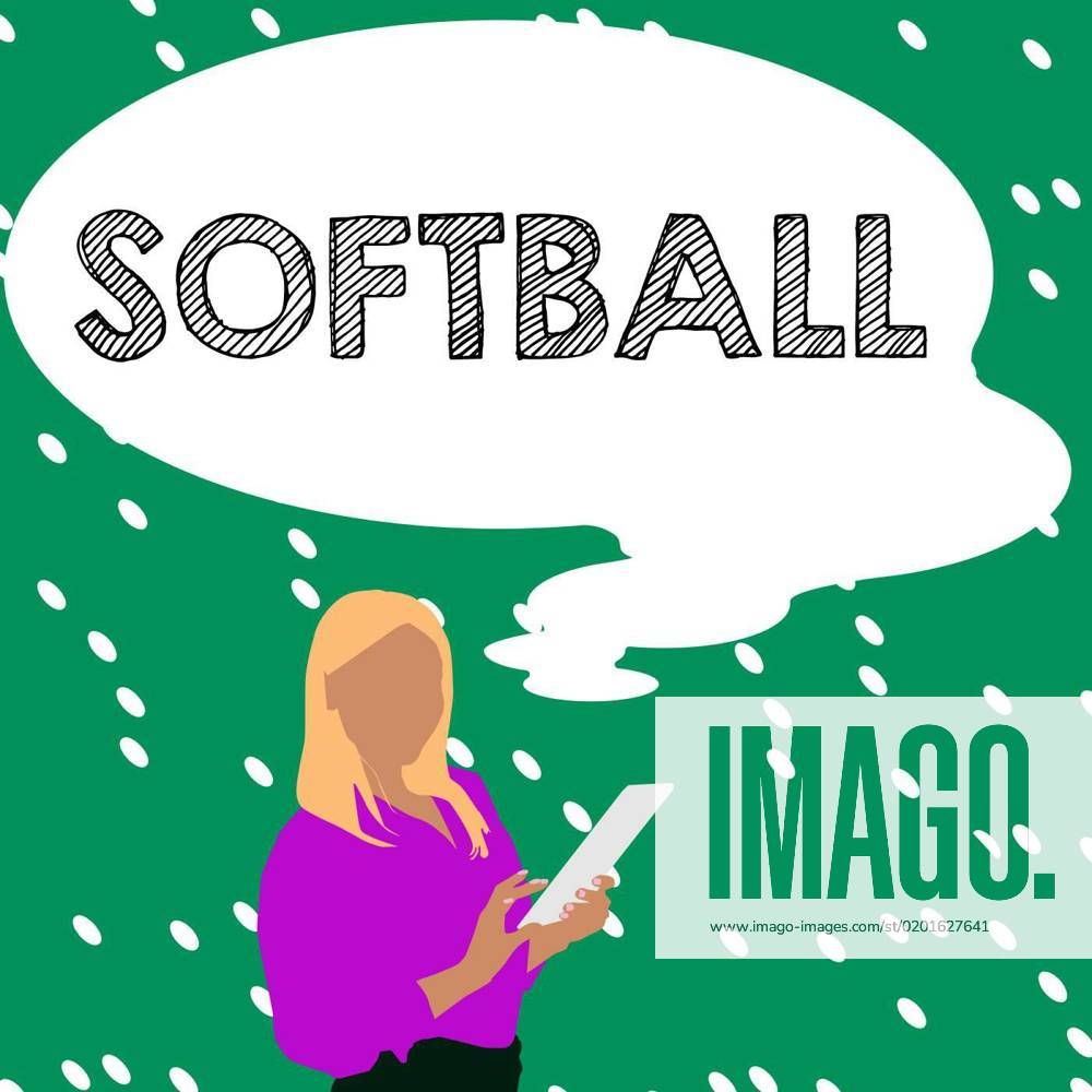 Text showing inspiration Softball. Conceptual photo a sport similar to