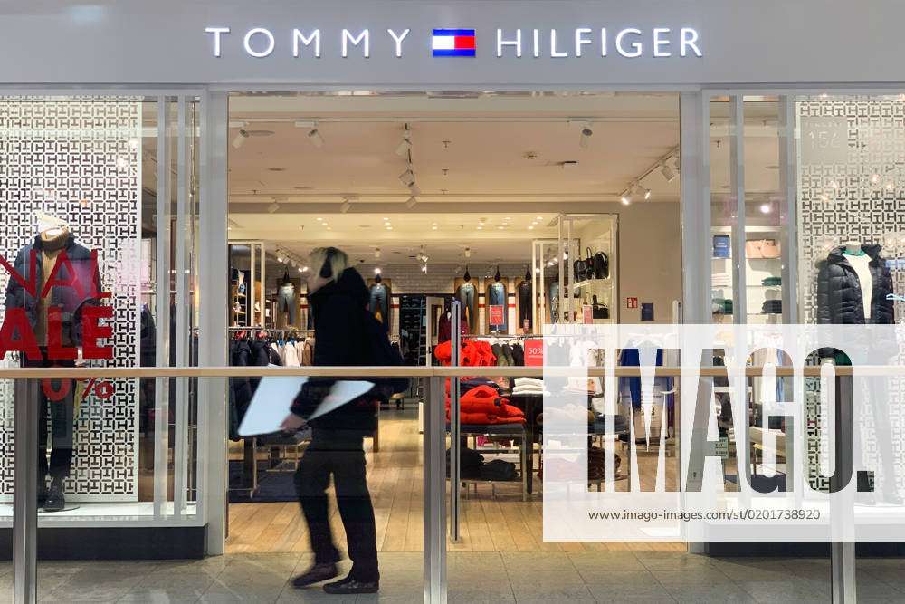 In Krakow Tommy Hilfiger store in the shopping mall in Krakow, on February