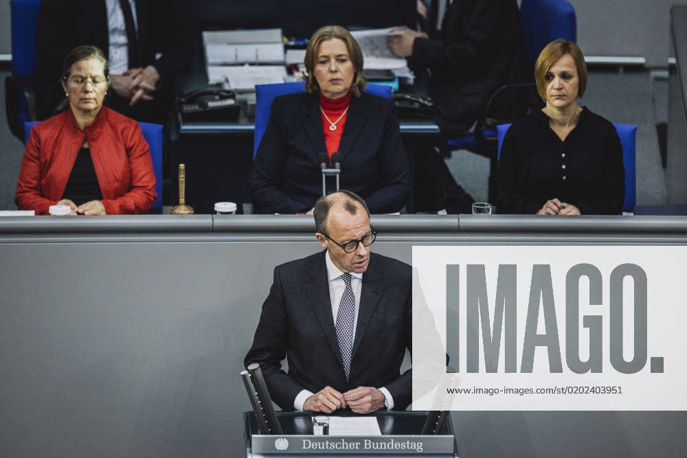 Friedrich Merz, CDU Party Leader, Taken During The Debate After The ...