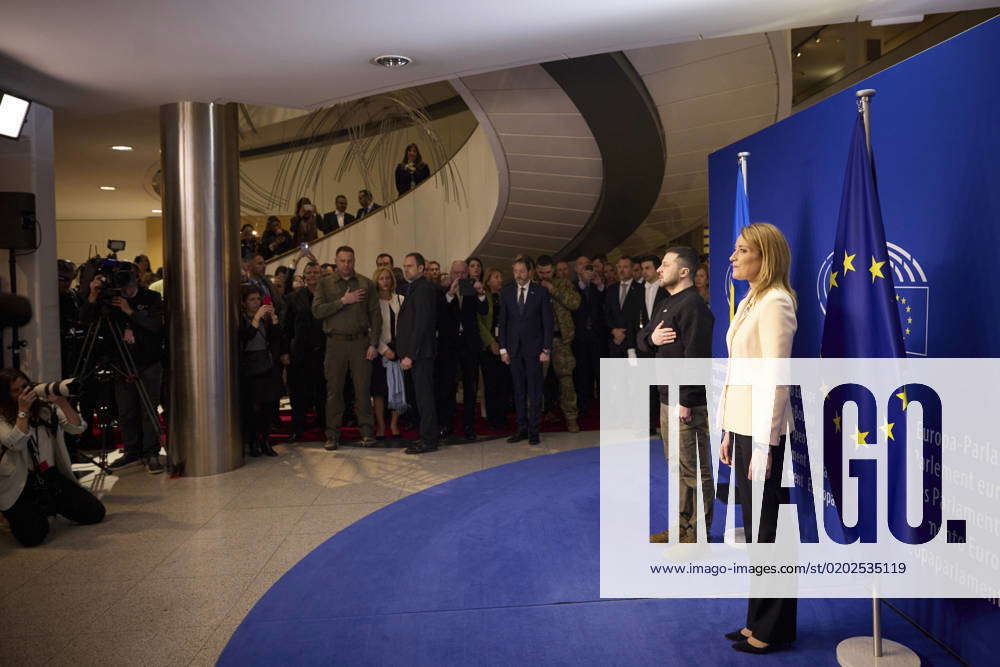 February 9, 2023, Brussels, Belgium: Ukrainian President Volodymyr ...