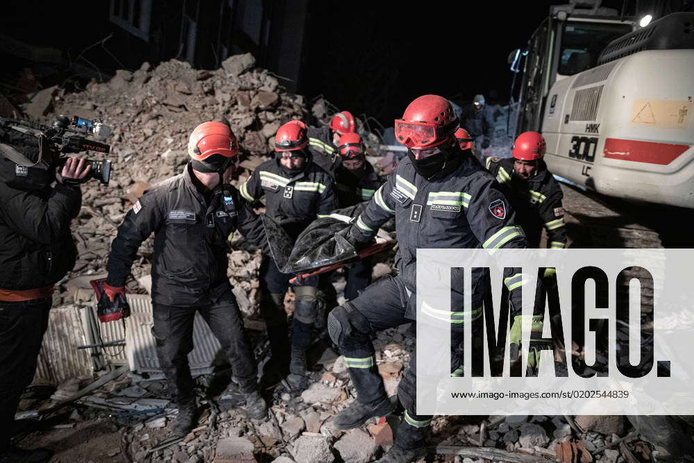 February 9, 2023, Adiyaman, Turkey: Georgia search and rescue teams ...