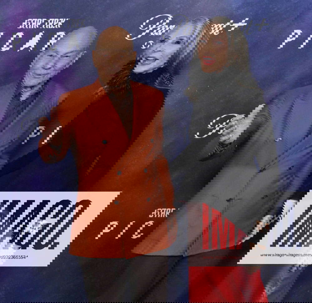 Cast members Patrick Stewart (L) and Gates McFadden attend the final