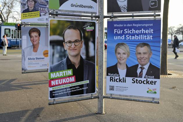 Election posters government elections canton Zurich, Natalie Rickli and ...