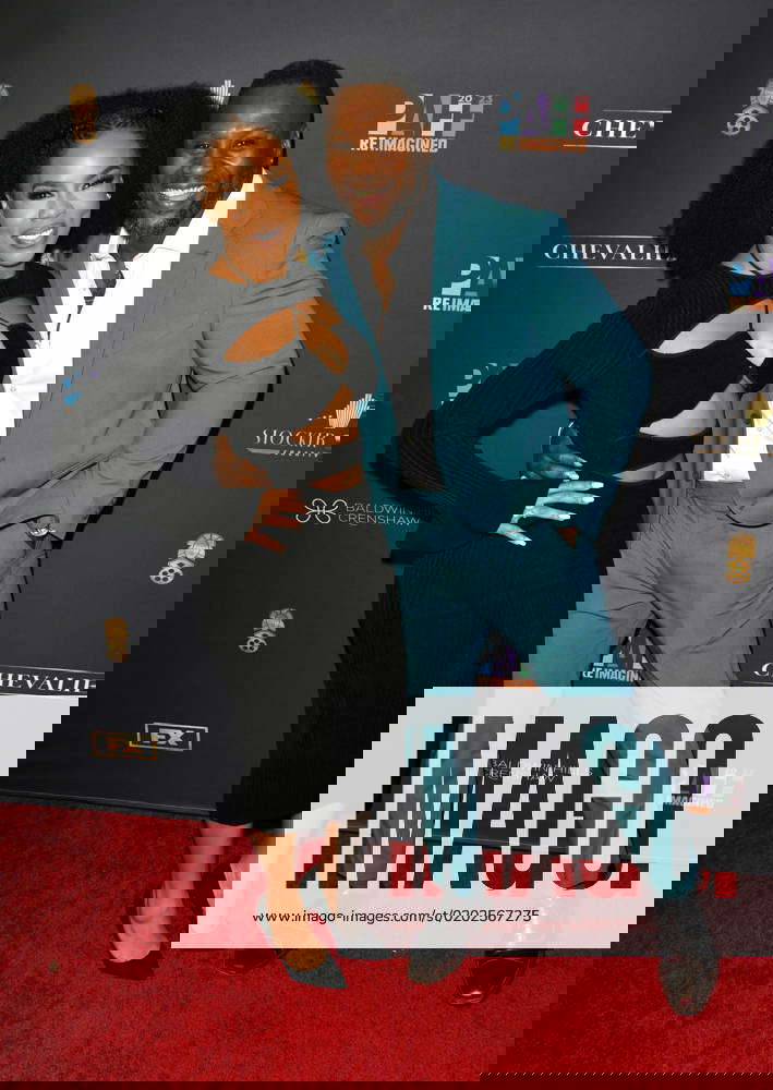 LOS ANGELES, CA FEBRUARY 09 Brandee Evans, Thomas Q Jones attend the