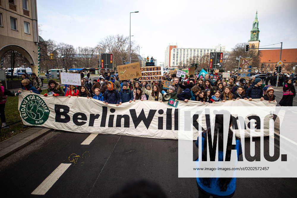 Climate Demo On 10 February 2023 In Berlin Climate Demo In