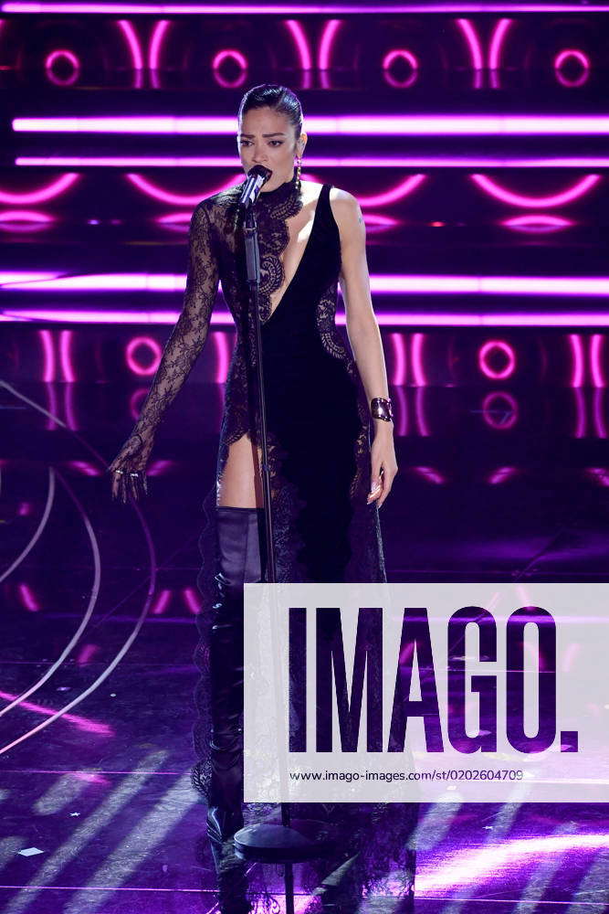 Sanremo, 73rd Italian Song Festival, Final Evening. The singers. In the