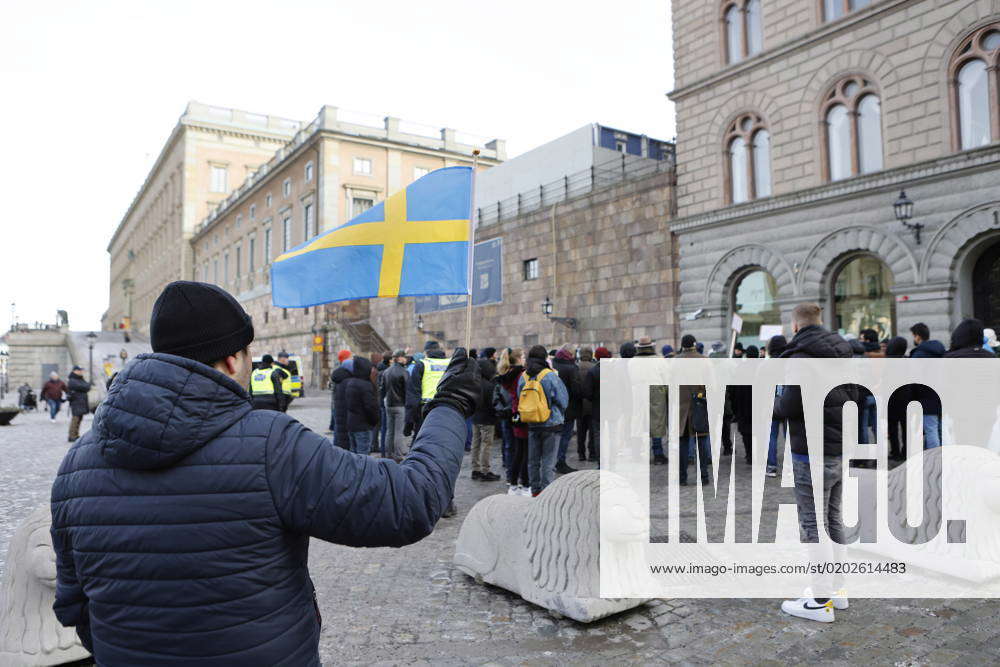 STOCKHOLM 20230212 The Nyans Party Demonstrates Against Koran Burnings ...