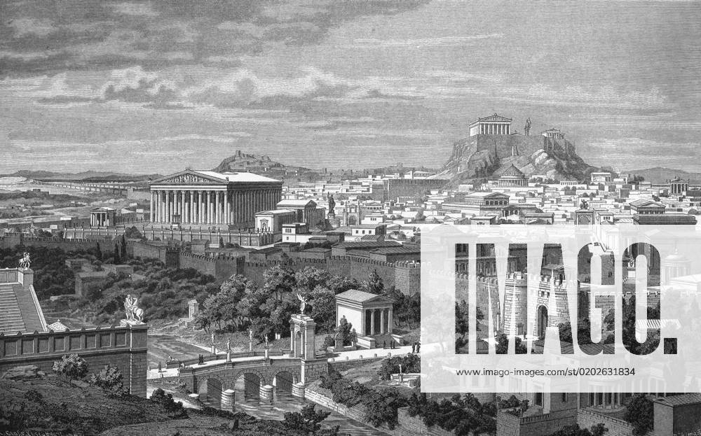 Athens, Greece at the time of Emperor Hadrian Reconstruction of the ...